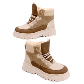 Lace-up boots Magnu Khaki beige brown