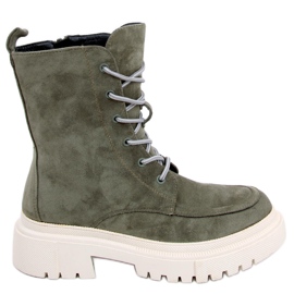 Roisin Green suede lace-up boots