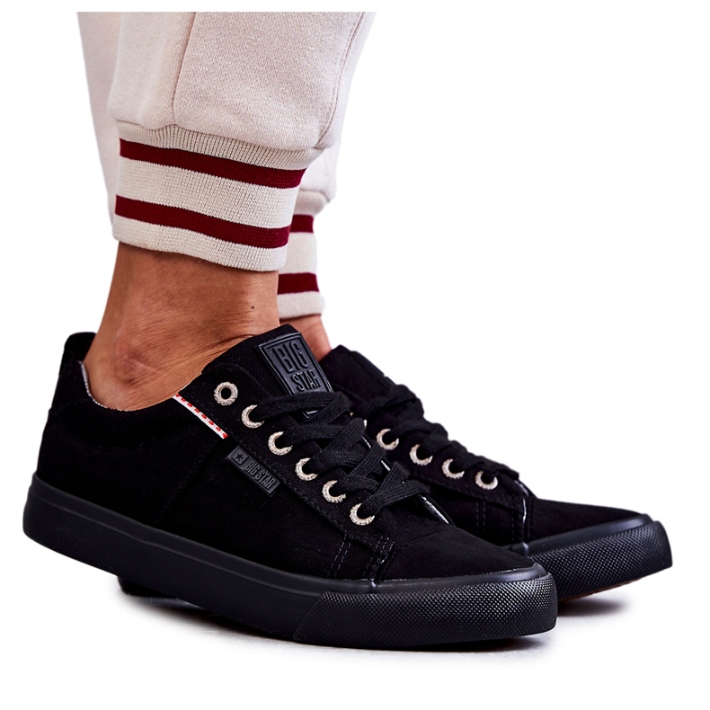 Women's Low Material Sneakers Big Star KK274004 Black