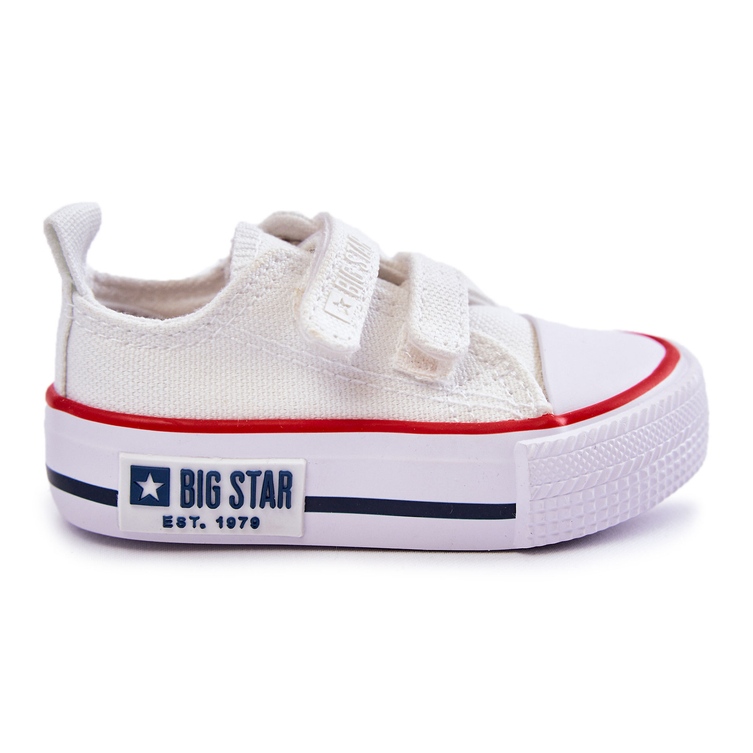 Children's Cloth Sneakers With Velcro Big Star KK374085 White