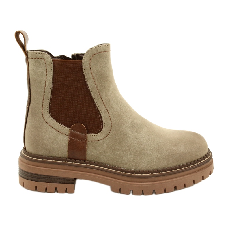 Evento women's boots insulated with khaki 22bt35-5038 beige