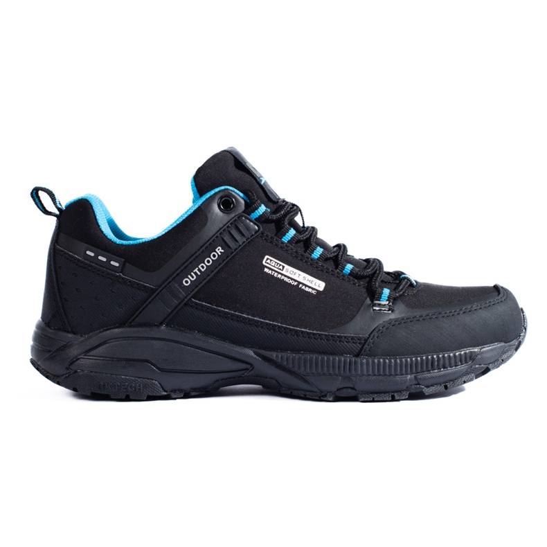 Women's outdoor trekking shoes DK black and blue