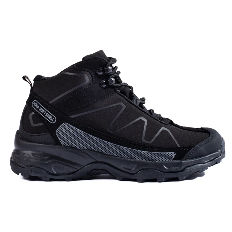 Sports trekking women's shoes with a high upper DK black