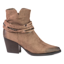 Brown women's Shelovet cowboy boots