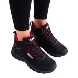 High women's trekking shoes DK black and red