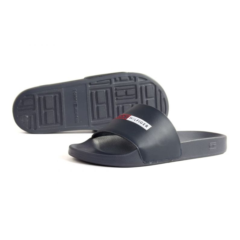 Navy blue tommy best sale hilfiger slides