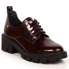 Women's burgundy lacquered loafers Potocki multicolored Women's burgundy lacquered loafers Potocki multicolored