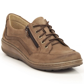 Comfortable brown Helios leather women's shoes