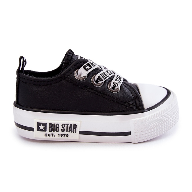 Children's Leather Sneakers Big Star KK374041 Black-White