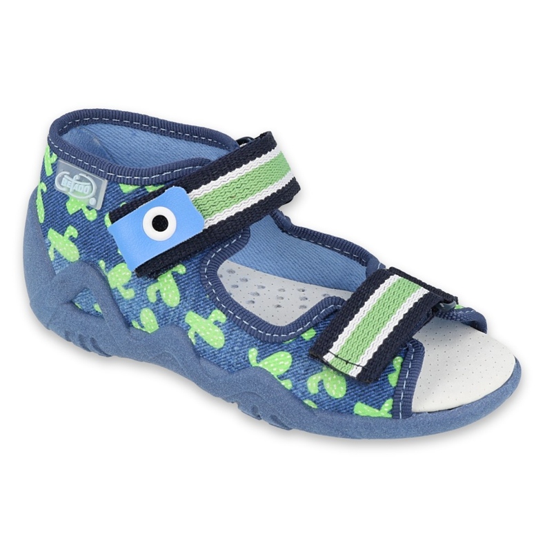 Befado yellow children's shoes 350P019 navy blue green