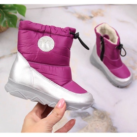 Fuchsia silver insulated girls' snow boots Kornecki 6896 pink Fuchsia silver insulated girls' snow boots Kornecki 6896 pink