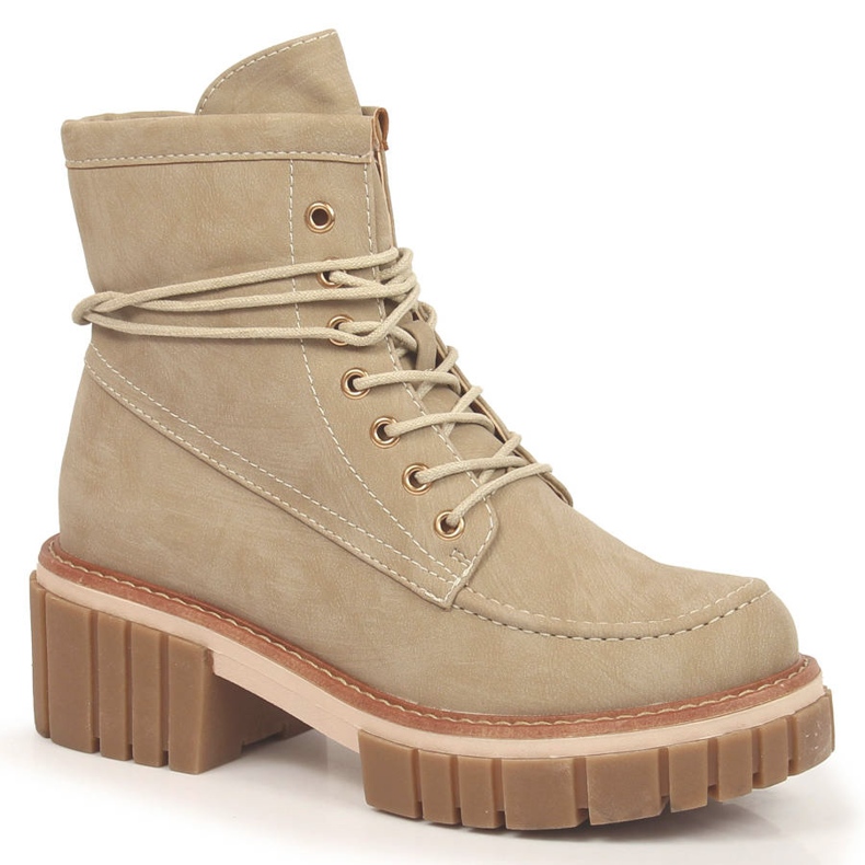 Women's insulated boots beige Jezzi JEZ366