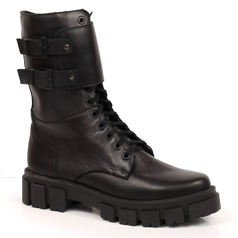 Black Dolce Pietro insulated leather women's workers Black Dolce Pietro insulated leather women's workers