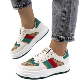 Beige women's Loeki sneakers