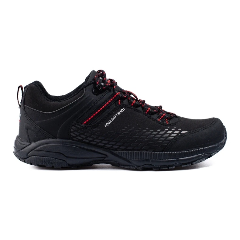Men's trekking shoes on a thick sole DK black and red Men's trekking shoes on a thick sole DK black and red