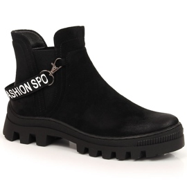 Women's suede Chelsea boots on a black Potocki platform