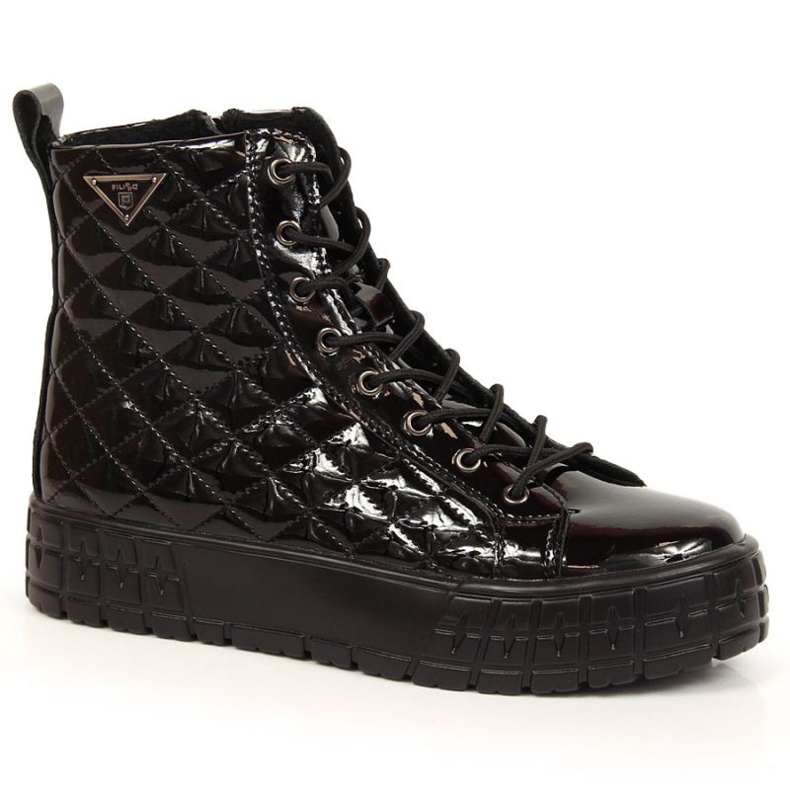 Leather quilted insulated boots Filippo W PAW369 black Leather quilted insulated boots Filippo W PAW369 black