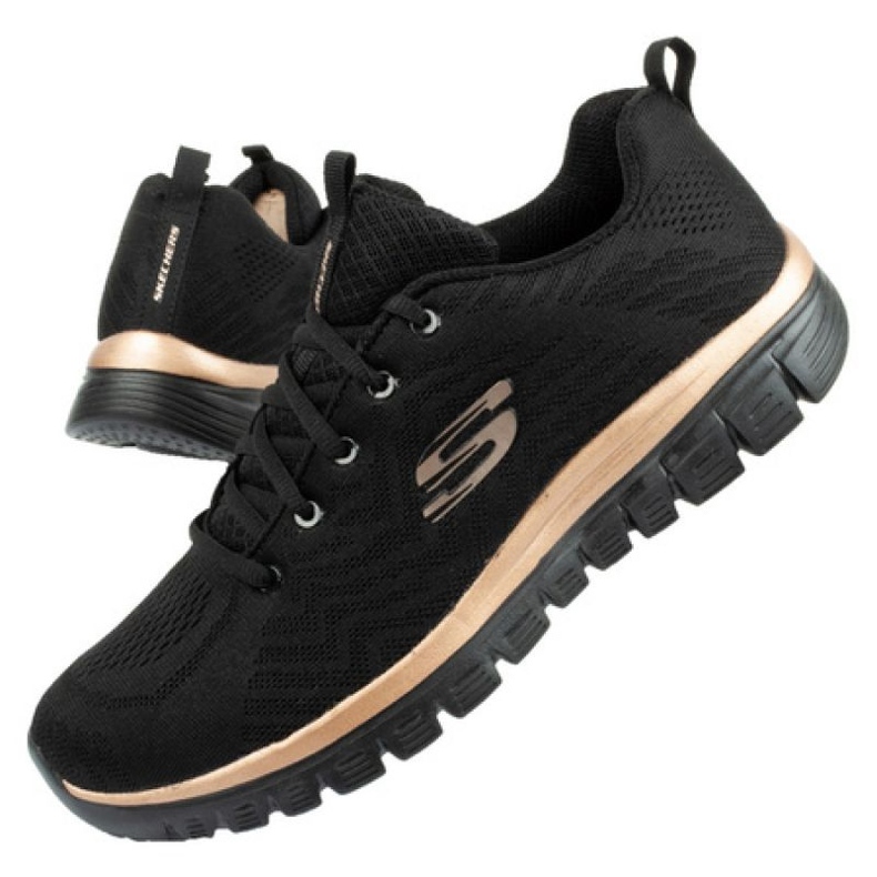 Skechers Get Connected W 12615-BKRG Trainers black golden