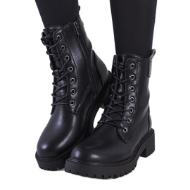 Black eco-leather boots from Wellspring