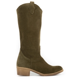Olivier Julia women's leather boots green Olivier Julia women's leather boots green