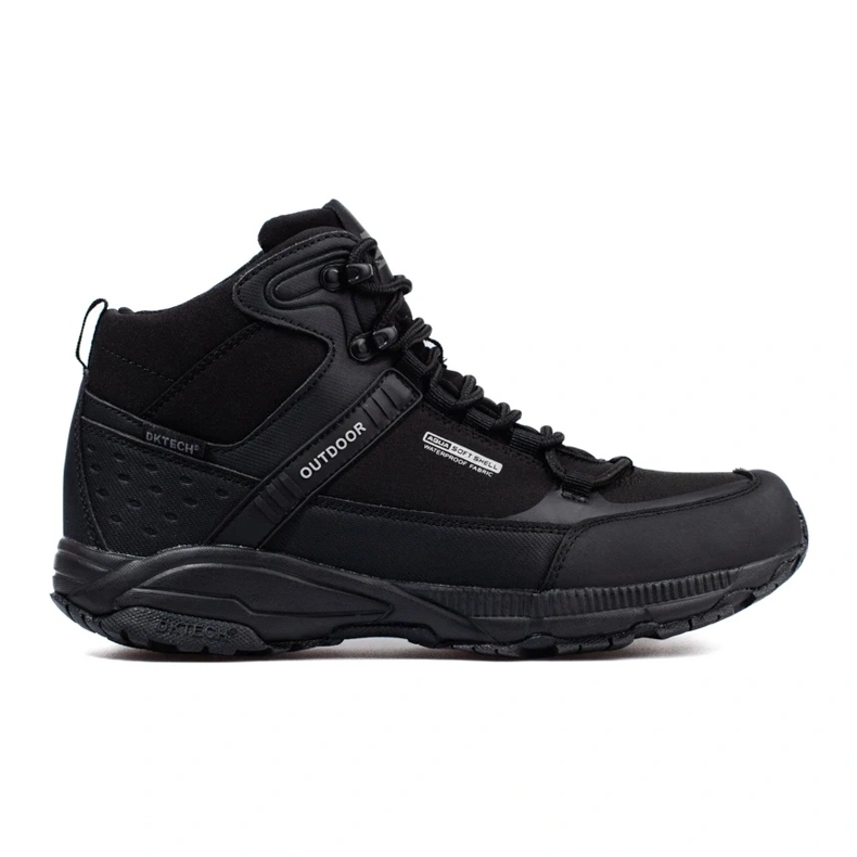 DK men's lace-up trekking shoes with a high upper black