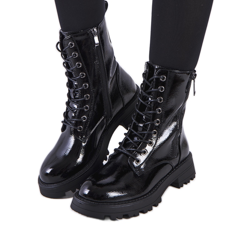 Black Worcester eco-leather trappers