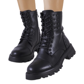 Black eco-leather boots from Polperro