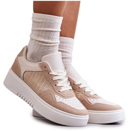 Women's Low Sport Shoes On The Platform Beige Kyllie