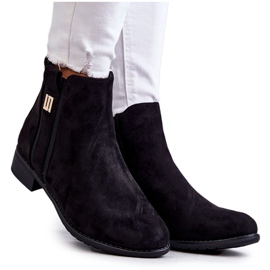 S.Barski Women's Suede Boots With Black Giana Ornament