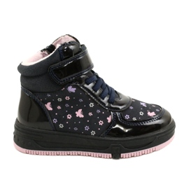 American Club American Boots Warm boots XD66 Navy blue pink