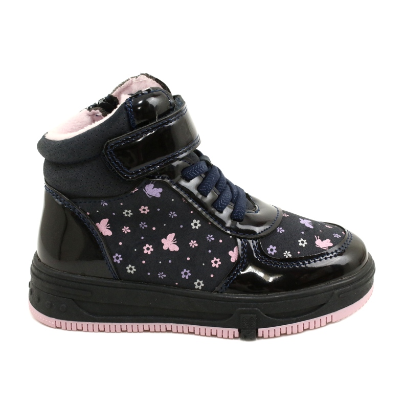 American Club American Boots Warm boots XD66 Navy blue pink American Club American Boots Warm boots XD66 Navy blue pink