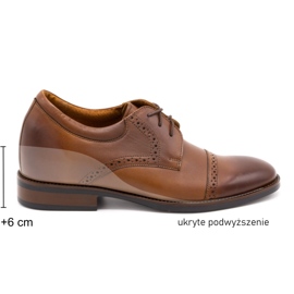 Olivier Men's leather shoes that increase the formal P45KB brown