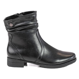 Classic women's boots with a ruffled Shelovet upper black