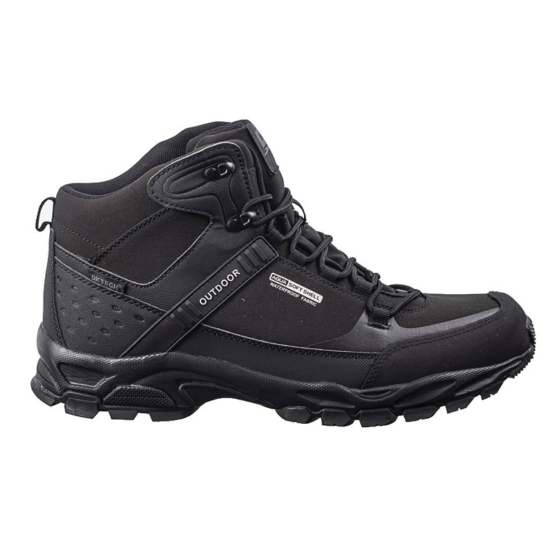 DK men's lace-up trekking shoes with a high upper black