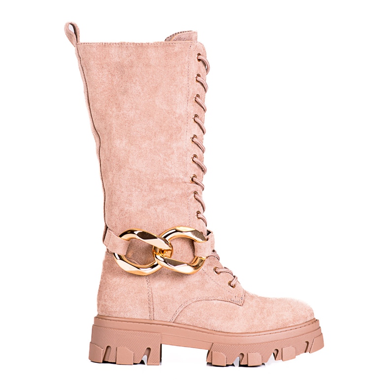 Suede lace-up boots for women Shelovet brown boots Suede lace-up boots for women Shelovet brown boots