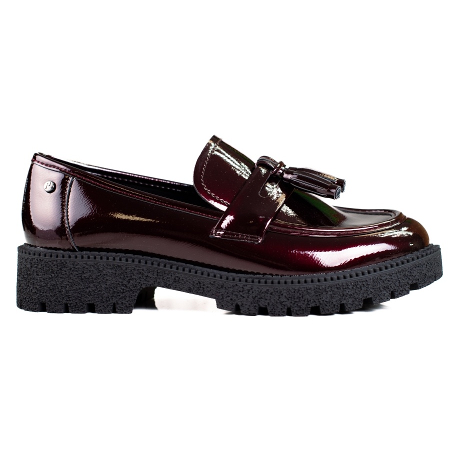 Burgundy patent loafers hotsell
