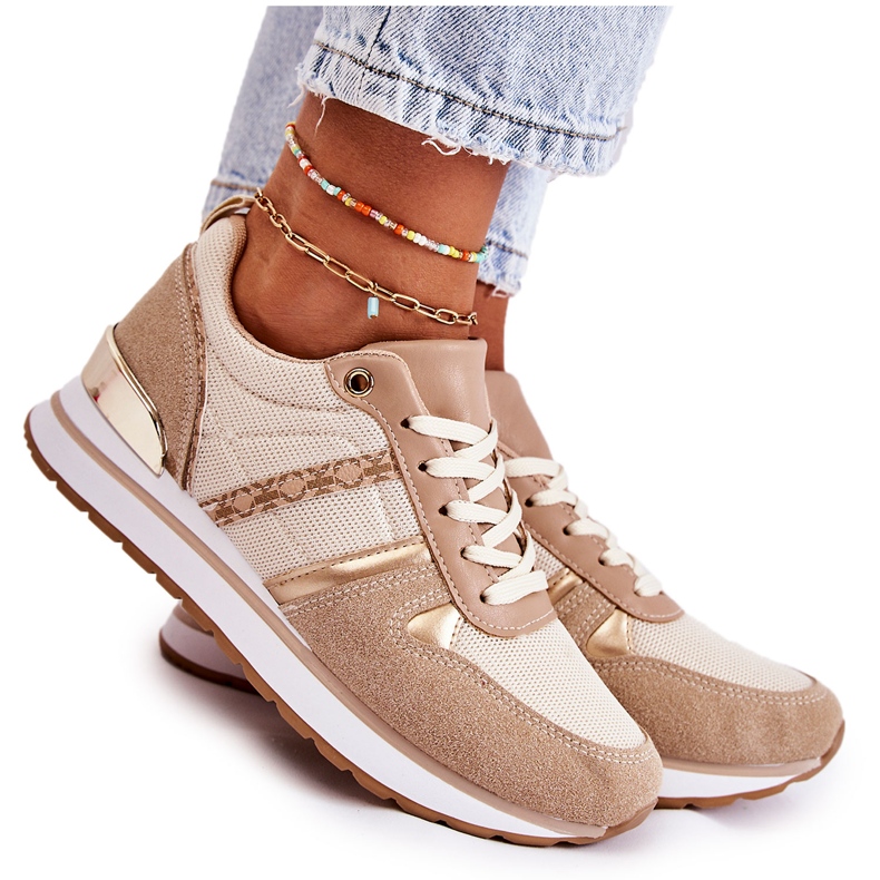 PG1 Classic Women's Tied Sports Shoes Beige Elenes