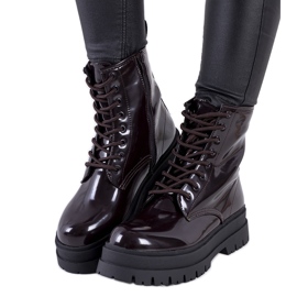 Maroon lacquered Prince boots