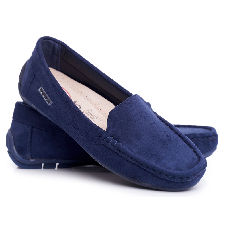 Evento Women's Loafers Navy Blue Suede Evento Women's Loafers Navy Blue Suede