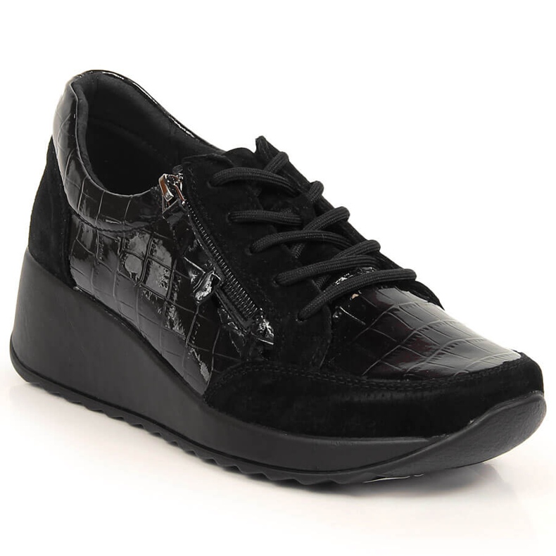 Leather women's shoes on the wedge T.Sokolski black Leather women's shoes on the wedge T.Sokolski black