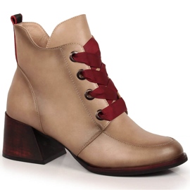 Women's high heels insulated beige Vinceza JAN147B boots Women's high heels insulated beige Vinceza JAN147B boots