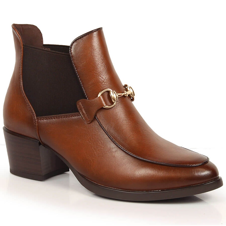 Brown Vinceza JAN150B women's slip-on boots
