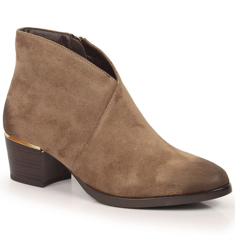 Filippo Beige suede warm women's boots Vinceza