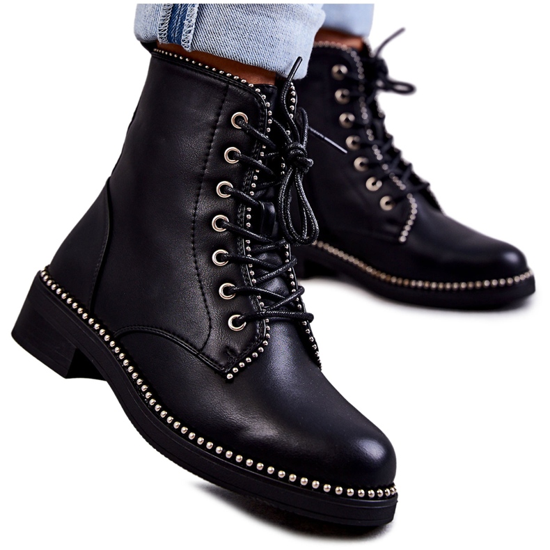 PG1 Women's Boots With Studs Black Rostill