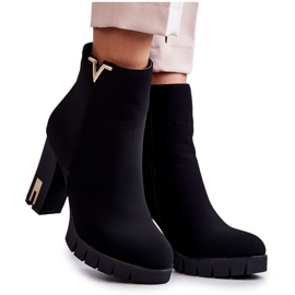 FB2 Women's Boots On High Heel With Black Teruko Decoration FB2 Women's Boots On High Heel With Black Teruko Decoration