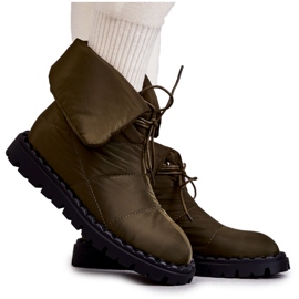 Women's Green Emelie insulated material boots
