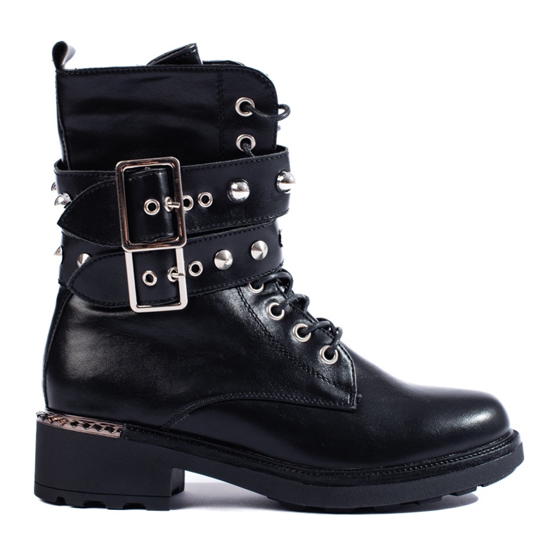 Shelovet women's workers with buckles black