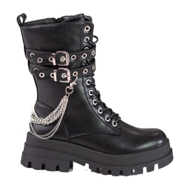 Shelovet women's workers with ornaments black