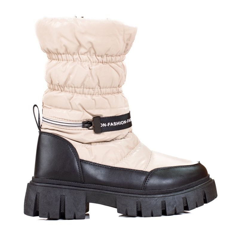 Women's Shelovet beige snow boots brown Women's Shelovet beige snow boots brown