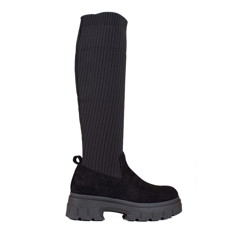 Women's Shelovet boots with a flexible upper black